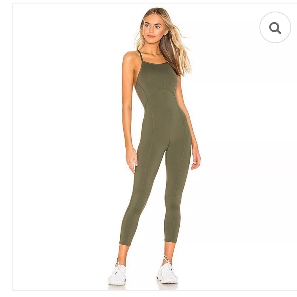 X Free People Movement Side to Side Performance Jumpsuit in green